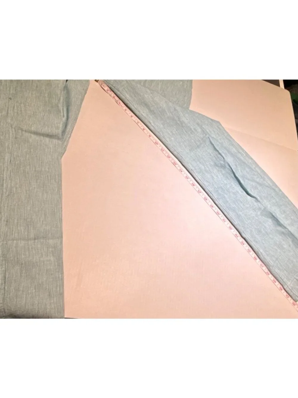 Freedom Trail by Kyodan womens L blue stripe linen cotton pants flat front mid